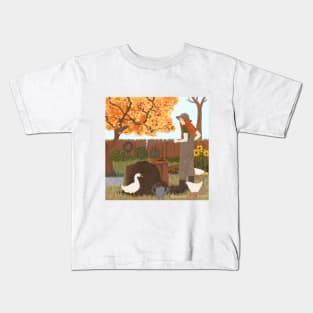 Autumn yard work Kids T-Shirt